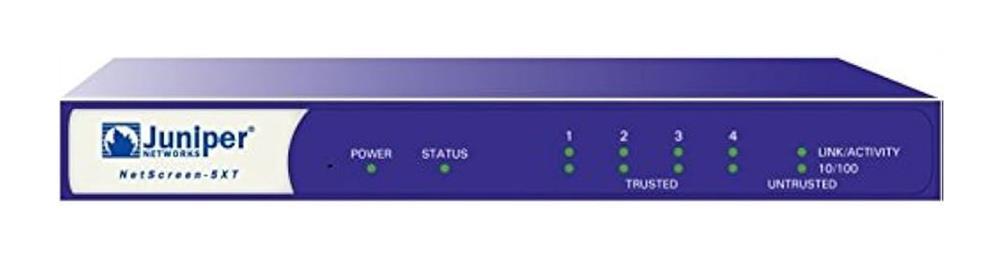 NS-5XT-101 Juniper NetScreen-5XT Elite VPN/Firewall 1x 10/100Base-TX WAN 4x 10/100Base-TX LAN 1 x 1 x (Refurbished)