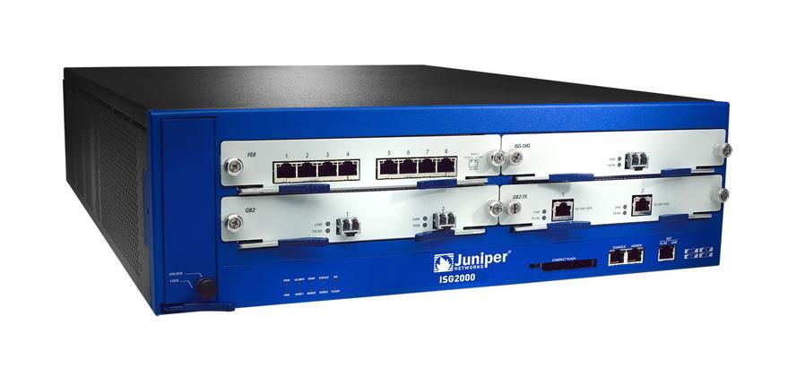 NS-ISG-2000-LX2 Juniper NetScreen-ISG 2000 I/O Module Dual Port Mini GBIC-LX (LX Transceivers included) Blue Overlay for Blue ISG 2000 (Refurbished)