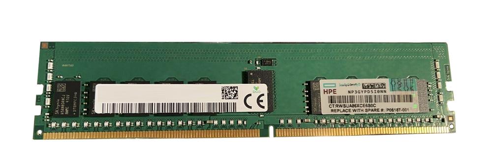 P06187-001 HP 16GB PC4-23400 DDR4-2933MHz Registered ECC CL21 288-Pin DIMM 1.2V Single Rank Memory Module