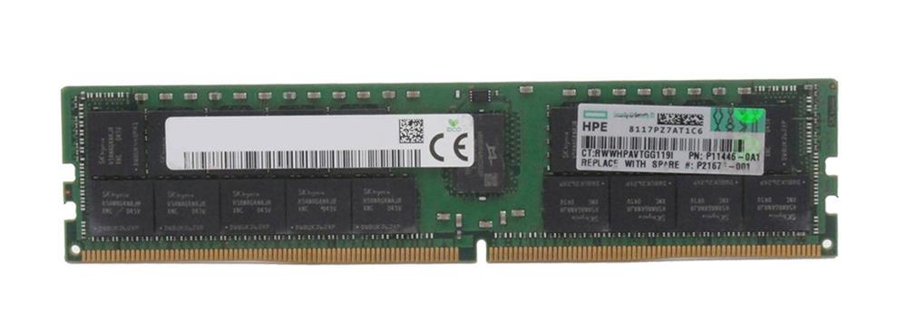 P11445-1A1 HPE 32GB PC4-25600 DDR4-3200MHz Registered ECC CL22 288-Pin DIMM 1.2V Dual Rank Memory Module