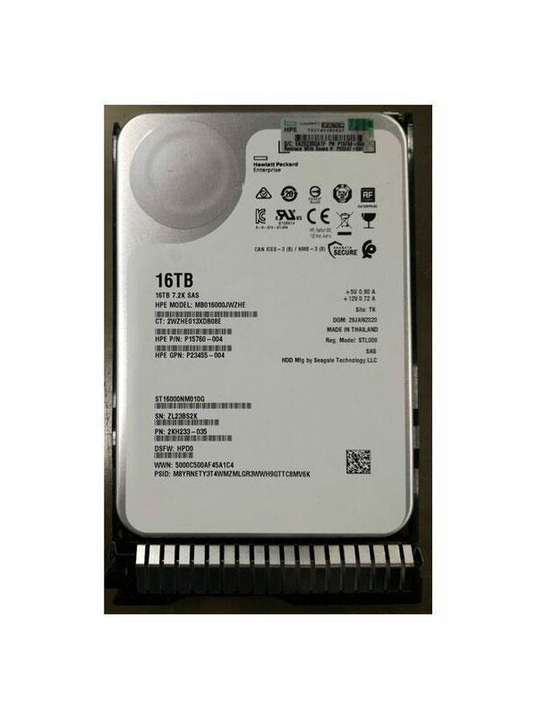 P19548-001 HPE CL 16TB 7200RPM SATA 6Gbps (512e) 3.5-inch Internal Hard Drive
