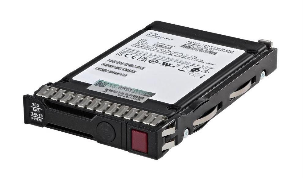 P19805-003 HPE 3.84TB PCI Express Gen4 NVMe Read Intensive U.3 2.5-inch Internal Solid State Drive (SSD) with Smart Carrier