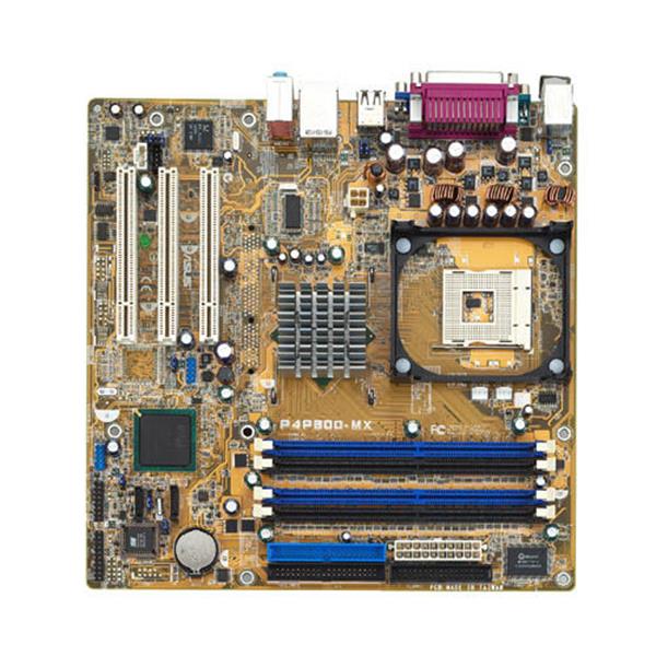 P4P800-MX ASUS Socket 478 Intel 865GV + ICH5 Chipset Intel Pentium 4/ Celeron Processors Support DDR 4x DIMM 2x SATA 1.50Gb/s Micro-ATX Motherboard (Refurbished)

