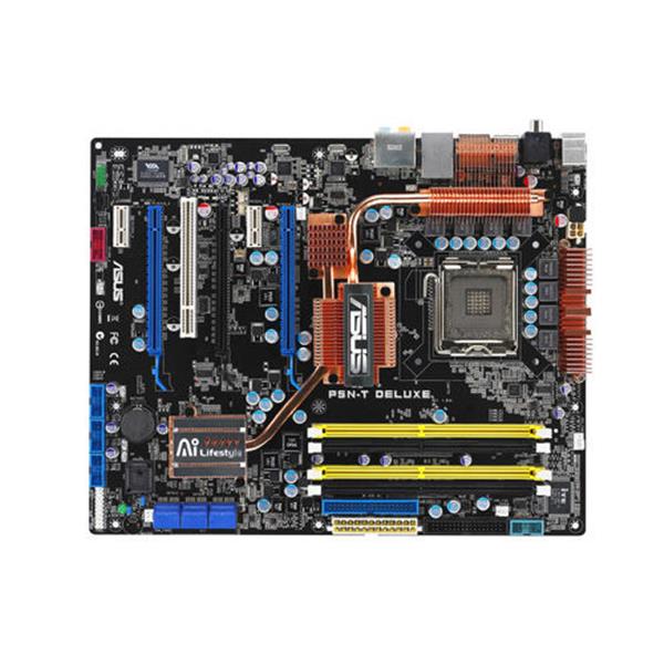 P5N-TDELUXEGREEN ASUS P5N-T DELUXE Socket LGA 775 Nvidia nForce 780i SLI Chipset Core 2 Quad/ Core 2 Extreme/ Core 2 Duo/ Processors Support DDR2 4x DIMM 6x SATA 3.0Gb/s ATX Motherboard (Refurbished)