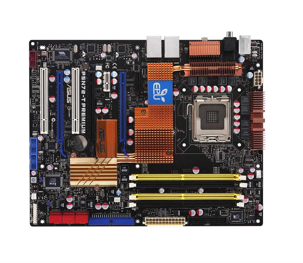P5N72-TPREMIUM ASUS P5N72-T Premium Socket LGA 775 Nvidia nForce 780i SLI Chipset Core 2 Quad/ Core 2 Extreme/ Core 2 Duo/ Pentium Extreme/ Pentium D/ Pentium 4 Processors Support DDR2 4x DIMM 6x SATA 3.0Gb/s ATX Motherboard (Refurbished)
