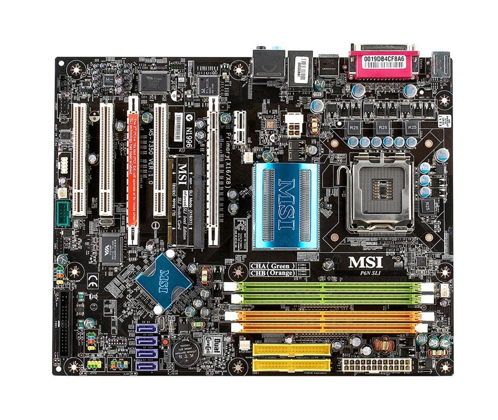 P6NSLI-FI MSI P6N SLI-FI Socket LGA 775 Nvidia nForce 650i SLI Chipset Core 2 Extreme/ Core 2 Duo/ Pentium D/ Celeron Processors Support DDR2 4x DIMM 4x SATA 3.0Gb/s ATX Motherboard (Refurbished)
