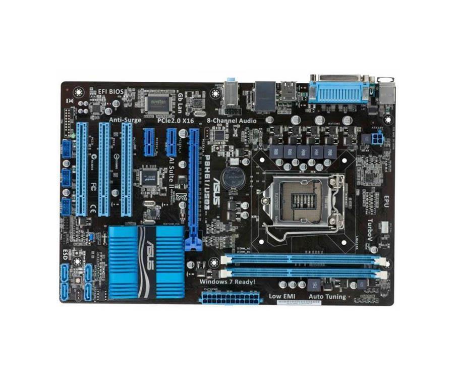 P8H61USB3R30 ASUS P8H61/USB3 Rev 3.0 Socket LGA 1155 Intel H61 Chipset Core i7 / i5 / i3 Processors Support DDR3 2x DIMM 4x SATA 3.0Gb/s ATX Motherboard (Refurbished)