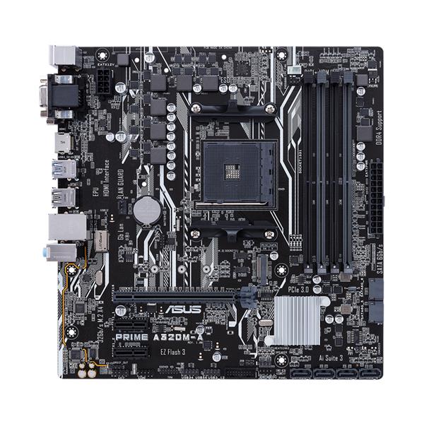 PRIME A320M-A Asus Socket AM4 AMD A320 Chipset AMD Ryzen 7th Generation A-Series/ Athlon Processors Support DDR4 4x DIMM 6x SATA 6.0Gb/s Micro-ATX Motherboard (Refurbished)