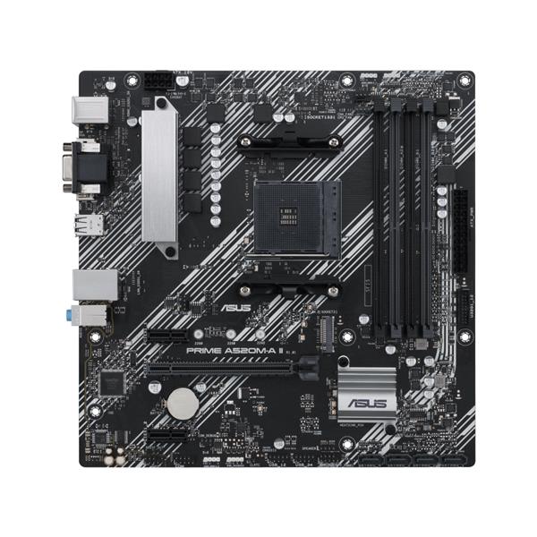 PRIME A520M-A II ASUS Socket AM4 AMD A520 Chipset AMD Ryzen 5000/5000 G-Series/ 4000 G-Series/ 3000 Series Processors Support DDR4 4x DIMM 4x SATA 6.0Gb/s Micro-ATX Motherboard (Refurbished)
