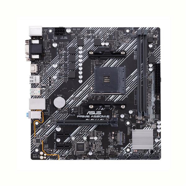 PRIME A520M-E ASUS Socket AM4 AMD A520 Chipset AMD Ryzen 5000/5000 G-Series/ 4000 G-Series/ 3000 Series Processors Support DDR4 2x DIMM 4x SATA 6.0Gb/s Micro-ATX Motherboard (Refurbished)