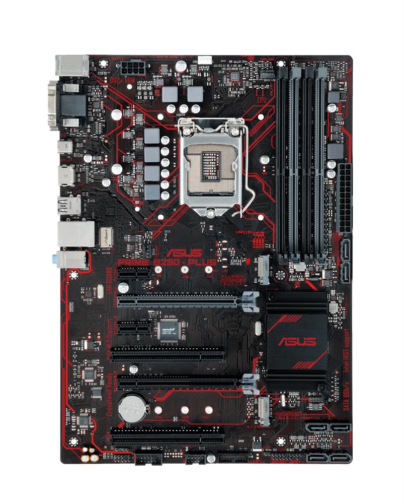 PRIMEB250-PLUS ASUS PRIME B250-PLUS Socket LGA 1151 Intel B250 Chipset 7th/6th Generation Core i7 / i5 / i3 / Pentium / Celeron Processors Support DDR4 4x DIMM 6x SATA 6.0Gb/s ATX Motherboard (Refurbished)