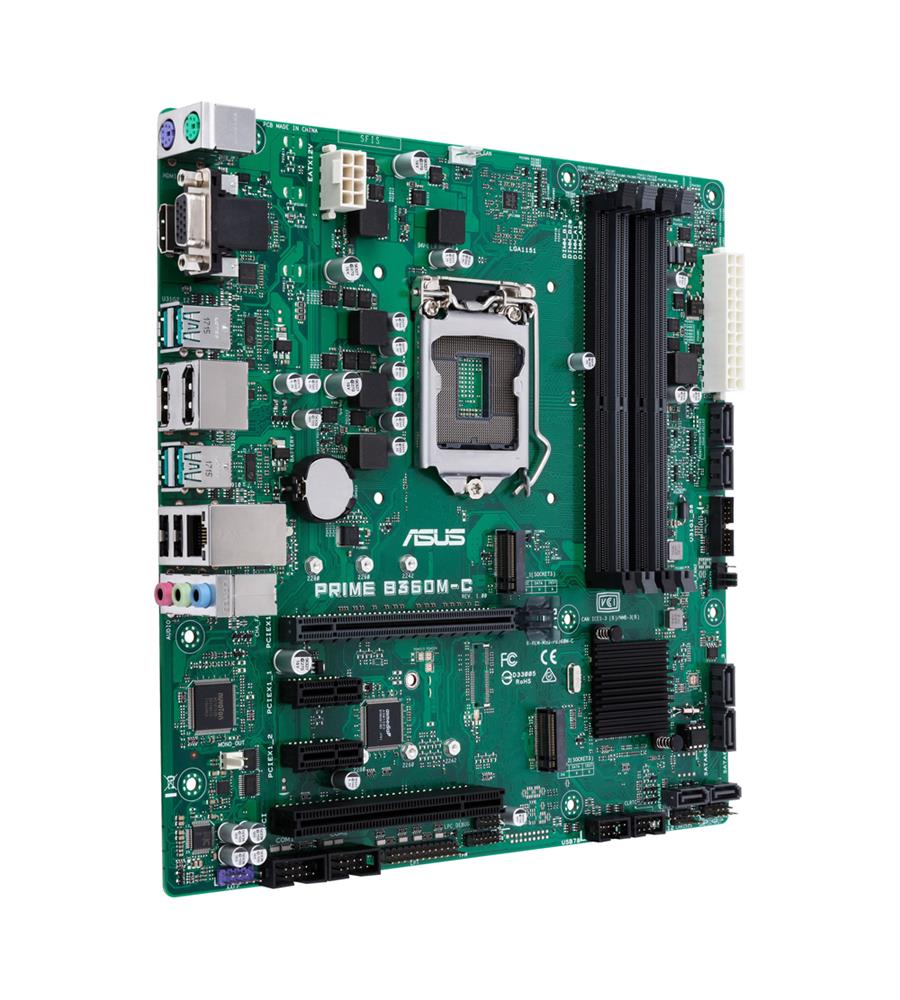 PRIME B360M-C/CSM ASUS Socket LGA 1151 Intel B360 Chipset 8th Generation Core i7 / i5 / i3 / Pentium G/ Celeron G Processors Support DDR4 4x DIMM 6x SATA 6.0Gb/s Micro-ATX Motherboard (Refurbished)