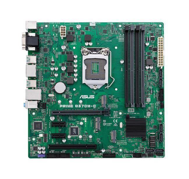 PRIMEQ370M-C/CSM ASUS Socket LGA 1151 Intel Q370 Chipset 8th Generation Core i7 / i5 / i3 / Pentium / Celeron Processors Support DDR4 2x DIMM 6x SATA 6.0Gb/s Micro-ATX Motherboard (Refurbished)