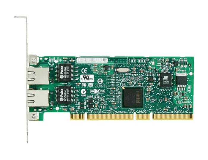 PWLA8492MTG2P20 Intel PRO/1000 MT Dual-Ports RJ-45 1Gbps 10Base-T/100Base-TX/1000Base-T Gigabit Ethernet PCI-X Server Network Adapter