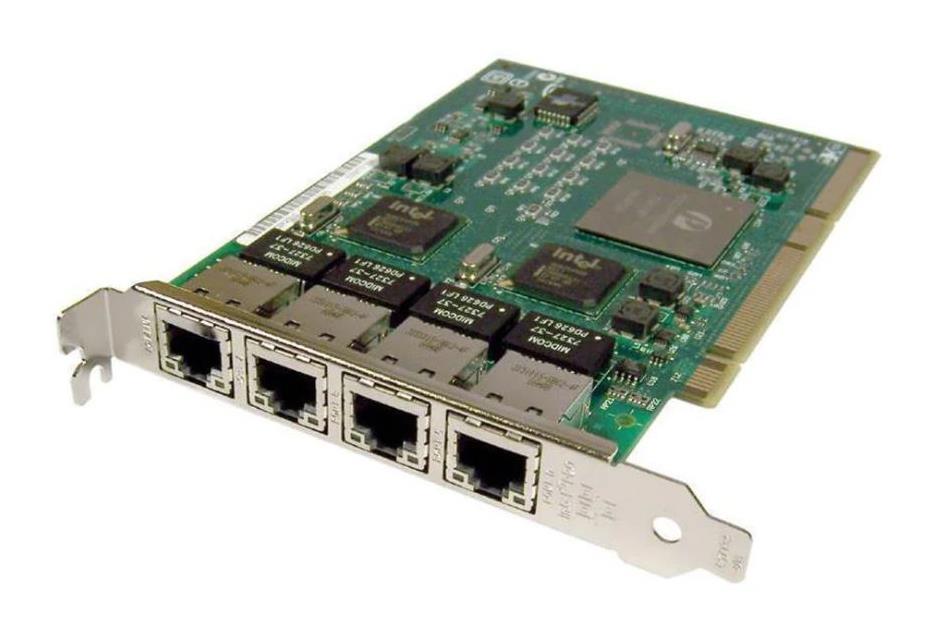 PWLA8494GT Intel PRO/1000 GT Quad-Ports RJ-45 1Gbps 10Base-T/100Base-TX/1000Base-T Gigabit Ethernet PCI-X Server Network Adapter