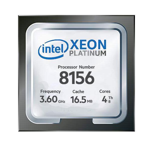 Platinum 8156 Intel Xeon Platinum Quad-Core 3.60GHz 10.40GT/s UPI 16.5MB L3 Cache Socket LGA3647 Processor