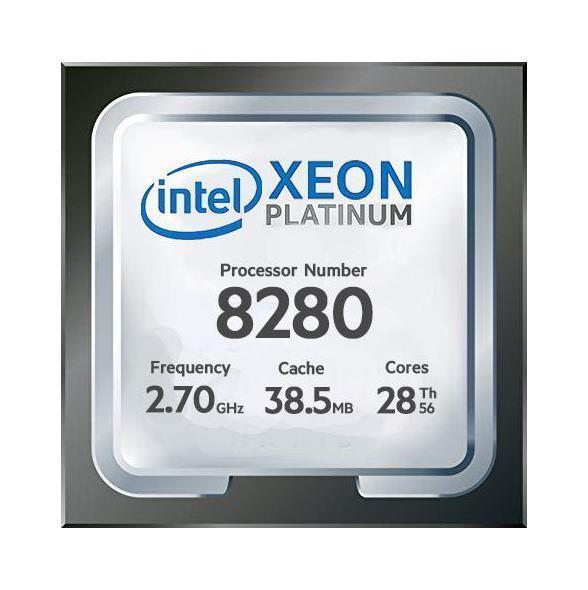 Platinum 8280 Intel Xeon Platinum 28-Core 2.70GHz 38.5MB Cache Socket FCLGA3647 Processor