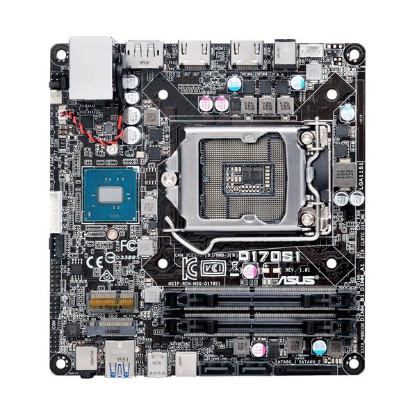 Q170S1 ASUS Socket LGA 1151 Intel Q170 Chipset Core i7 / i5 / i3 / Pentium / Celeron Processors Support DDR4 2x SO-DIMM 2x SATA 6.0Gb/s Mini-STX Motherboard (Refurbished)