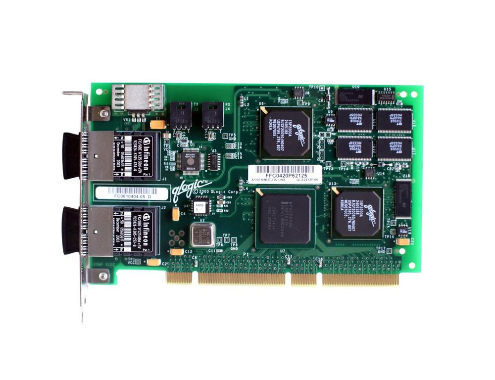 QLA2212F/66-06 QLogic Sanblade 1gb Dual Channel Pci 64bit 66mhz Fibre Channel