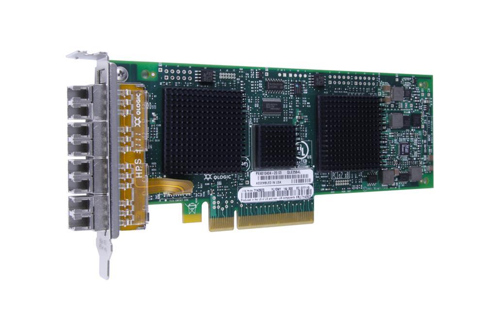 QLE2564LBK QLogic Quad-Ports LC 8Gbps 8GBase-T Ethernet Fibre Channel PCI Express 2.0 x8 Host Bus Network Adapter