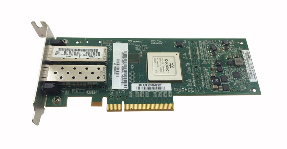 QLE8152-SR-T-N Qlogic 8100 Series Dual-Ports 10Gbps Gigabit Ethernet PCI Express 2.0 x8 Host Bus Network Adapter for HP Compatible