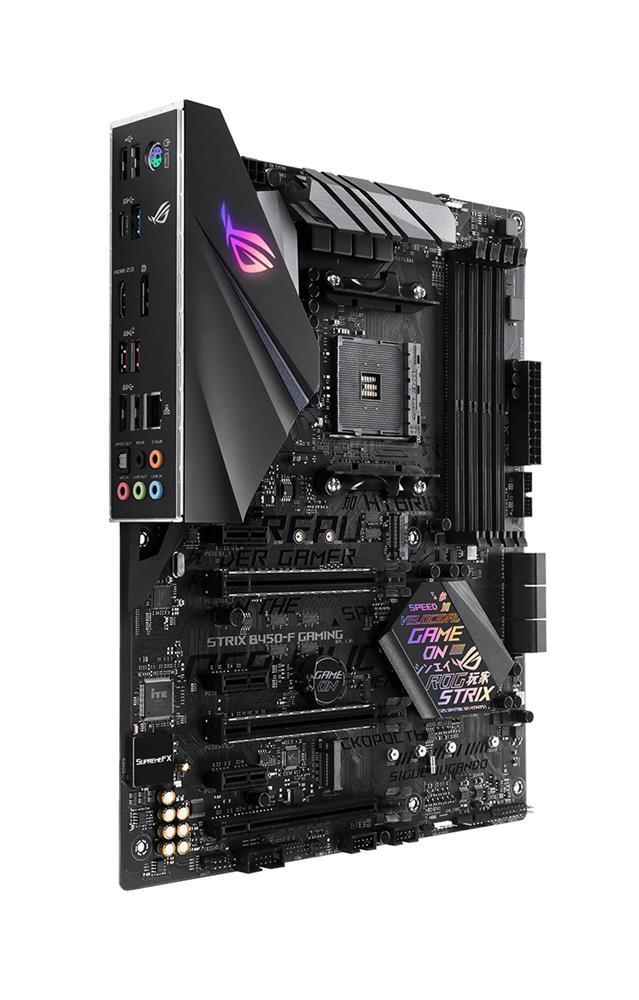 ROG STRIX B450-F GAMING ASUS Socket AM4 AMD B450 Chipset AMD Ryzen 2nd Generation/ AMD Ryzen 1st Generation Processors Support DDR4 4x DIMM 2x SATA 6.0Gb/s ATX Motherboard (Refurbished)