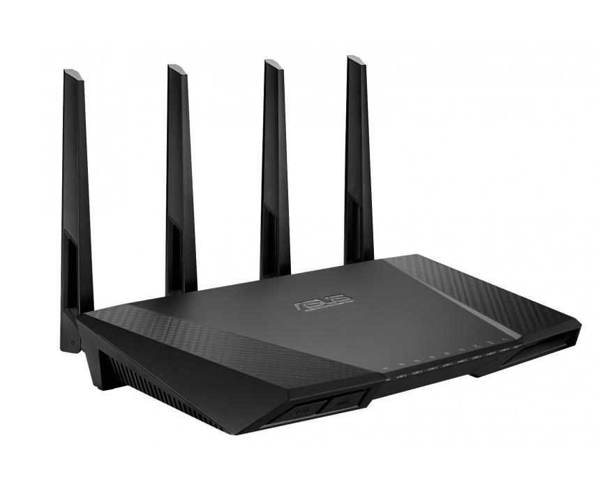 RT-AC87U ASUS Dual-band 4x4 AC2400 Wifi 4-Ports Gigabit Router with AiProtection Powered by Trend Micro (Refurbished)