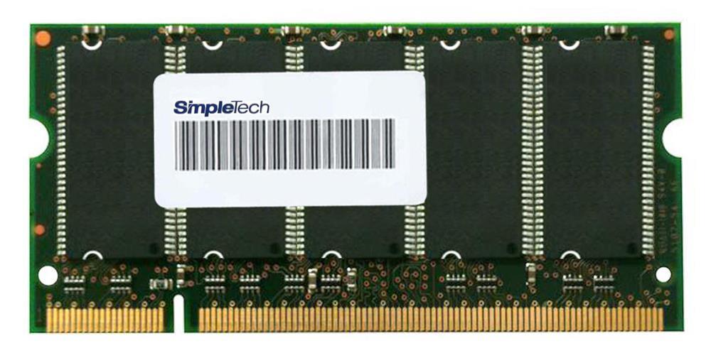 S256J3EG1QA2U SimpleTech 512MB Kit (2 X 256MB) PC2100 DDR-266MHz ECC Unbuffered CL2.5 200-Pin SoDimm Memory