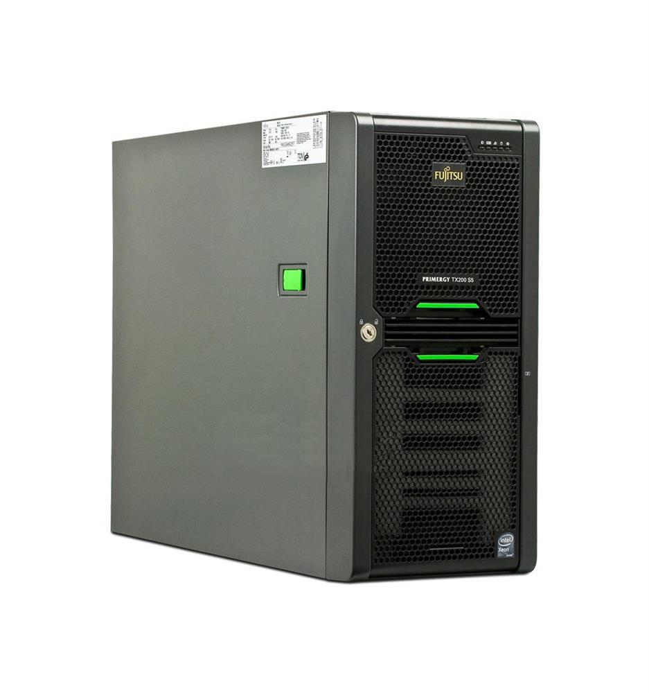 S26361-K1266-V101 Fujitsu PRIMERGY TX200 S5f Barebone System Intel 5500 Socket B Xeon (Dual-core), Xeon (Quad-core) 96GB Memory Support Gigabit Ethernet 5U Tower