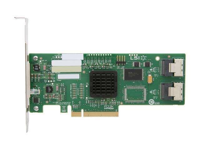 SASUC8I Intel 8-Port SAS 3Gbps / SATA 3Gbps PCI Express 2.0 x8 Low Profile MD2 RAID 0/1/1E/10 Controller Card