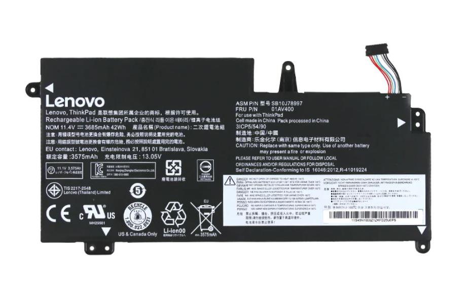SB10K97633 Lenovo 42Wh 11.4V 4-Cells Lithium-Ion Laptop Battery for ThinkPad S2 13 (Refurbished)