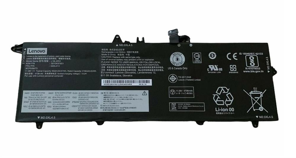 SB10K97652 Lenovo 57Wh 11.58V Lithium-Ion Laptop Battery for ThinkPad T495s (Refurbished)