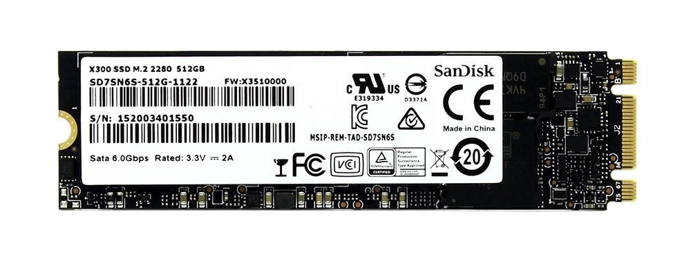 SD7SB2Q-512G-1001 SanDisk X300s 512GB MLC SATA 6Gbps (AES-256 / SE TCG Opal 2.0) 2.5-inch Internal Solid State Drive (SSD)