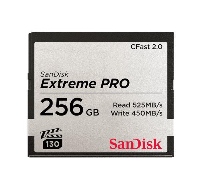 SDCFSP-256G-A46D SanDisk Extreme Pro 256GB CFast Card 525 MB/s Read 450 MB/s Write 2933x Memory Speed