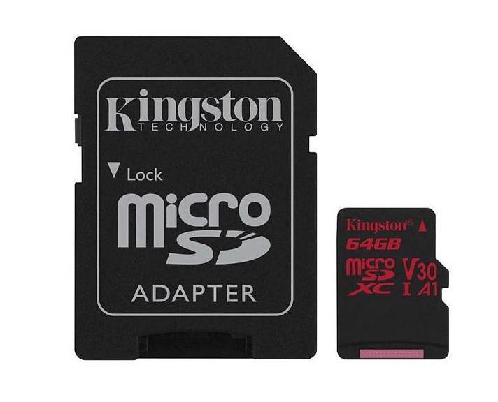 SDCR/256GB Kingston 256GB Canvas React Class 10 microSDXC U3 UHS-I V30 A1 100MB/s Read 80MB/s Write Flash Memory Card with SD Adapter