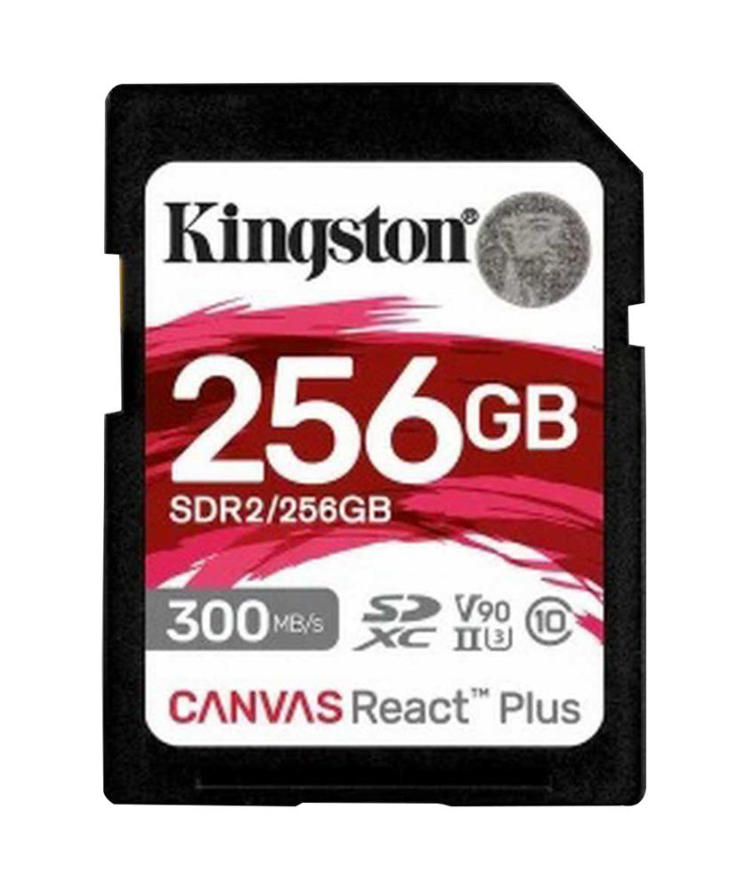 SDR2/256GB Kingston Sd Memory 256GB Canvas React Plus Sdxc Uhs-Ii 300R/260W U3 V90 For Full Hd/4K/8K
