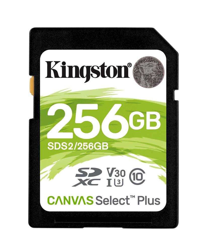 SDS2/256GB Kingston Canvas Select Plus 256GB Secure Digital (SD) Class 10 UHS-I U100MB/s Read/85MB/s Write Memory Card