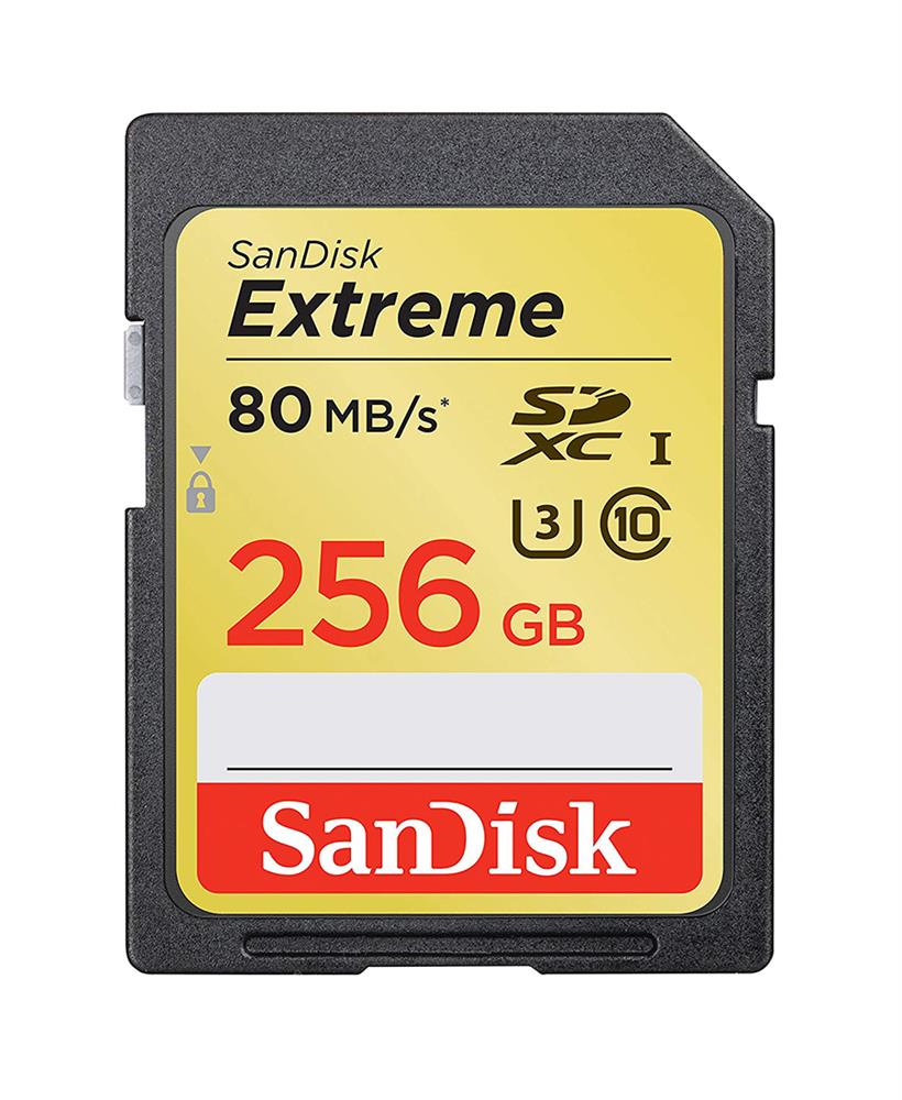 SDSDXN-256G-Z46 SanDisk Extreme 256GB U3/UHS-I SDXC with 4K Ultra HD, Up to 80MB/s Read;60MB/s Flash Memory Card
