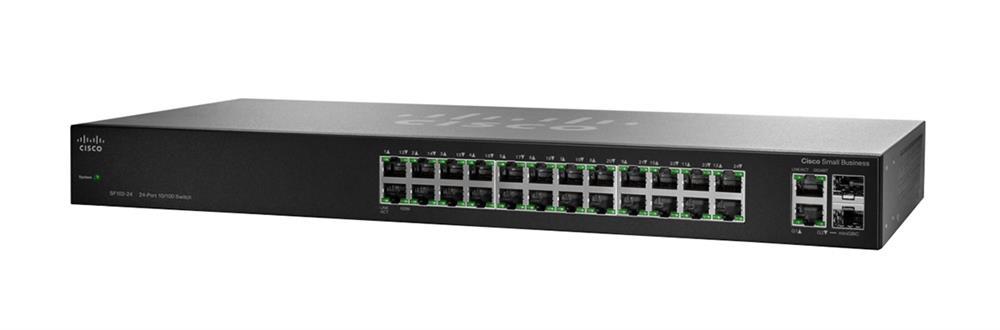 SF102-24-AR Cisco 24-Ports 10/100Base-TX Fast Ethernet 10/100/1000Base-T Gigabit Rack-mountable Switch (Refurbished)