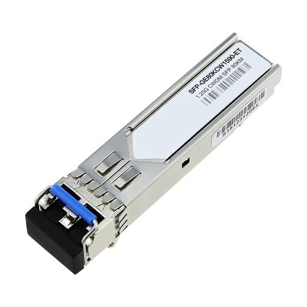 SFP-GE80KCW1590-ET Juniper 1Gbps 1000Base-CWDM Single-mode Fiber 80km 1590nm Duplex LC Connector SFP Transceiver Module with DOM (Refurbished)