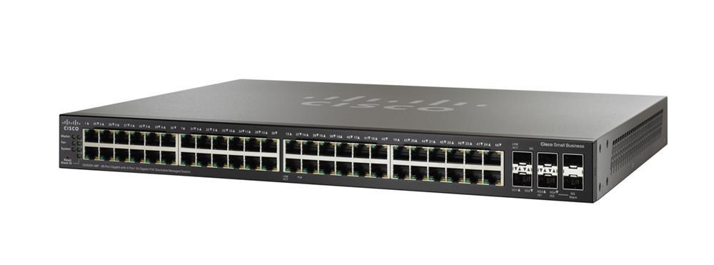SG500X-48-K9-G5-RF Cisco Small Business 500 Series SG500X-48 48 x RJ-45 Ports 10/100/1000Base-T + 2 x SFP+ Ports + 2 x Combo 5G SFP Ports Layer 3 Managed Gigabit Ethernet Stackable Network Switch (Refurbished)