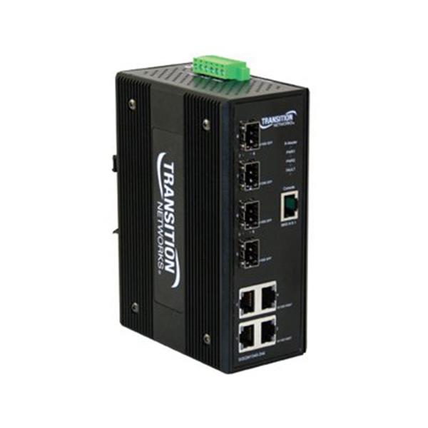 SISGM1040244LR Transition Networks 4x 10/100/1000Base-T to 4x 100/1000 SFP Slot (Empty) (Refurbished)