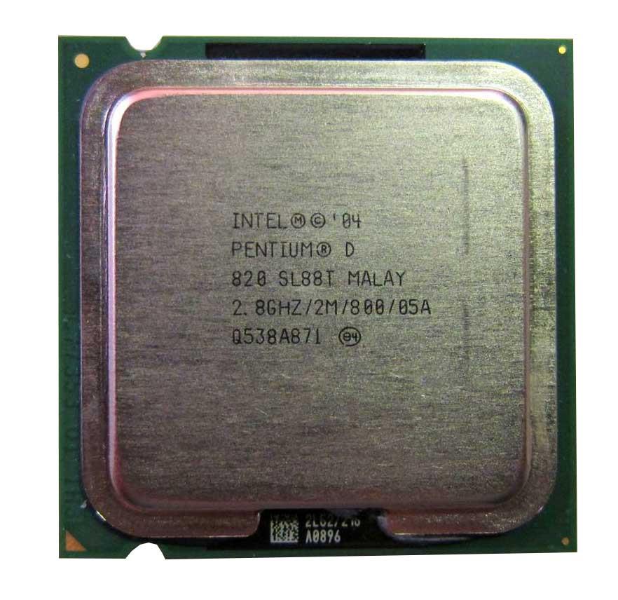 SL88T Intel Pentium D Dual-Core 820 2.80GHz 800MHz FSB 2MB L2 Cache Socket PLGA775 Processor