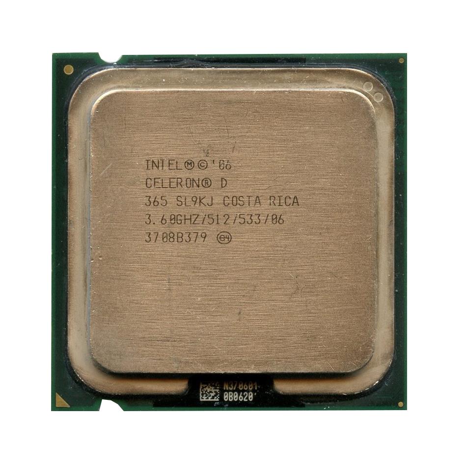 SL9KJ Intel Celeron D 365 3.60GHz 533MHz FSB 512KB L2 Cache Socket LGA775 Desktop Processor