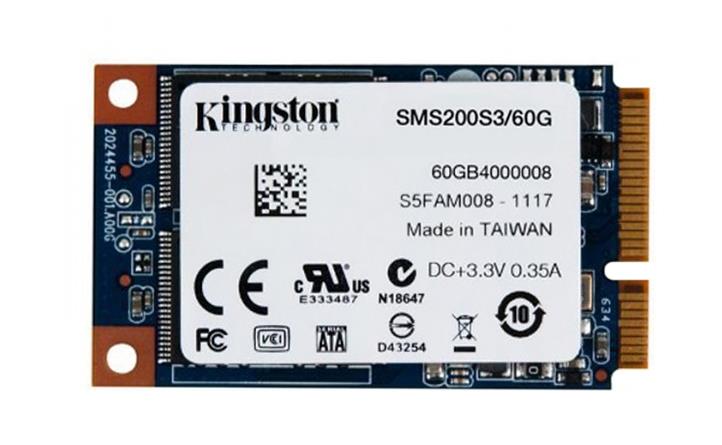SMS200S3/60G-B2 Kingston SSDNow mS200 Series 60GB MLC SATA 6Gbps mSATA  Internal Solid State Drive (SSD)