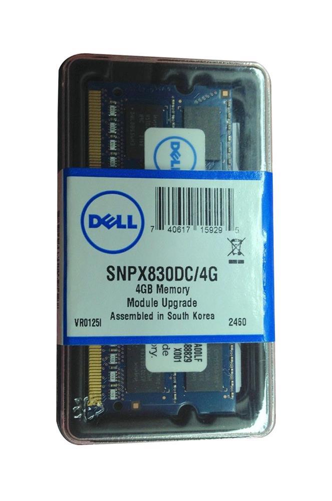 SNPX830DC/4G Dell 4GB PC3-10600 DDR3-1333MHz non-ECC Unbuffered CL9 204-Pin SoDimm Dual Rank Memory Module
