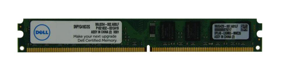 SNPYG410C/2G-A1 Dell 2GB PC2-6400 DDR2-800MHz non-ECC Unbuffered 240-Pin DIMM Memory Module