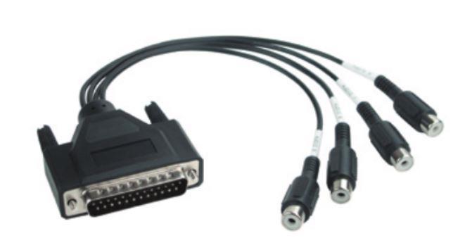SRX-AU041I Samsung D-Sub Adapter with 4 RCA Audio Connectors for SHR808X and SHR708X DVRS