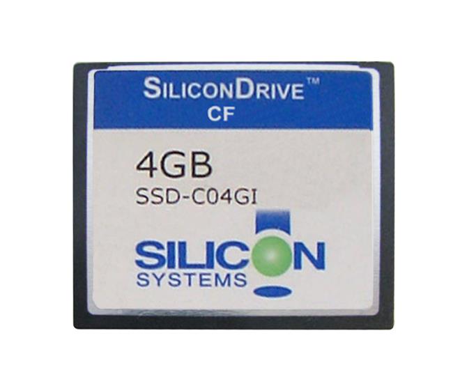 SSD-C04GI-3021 SiliconSystems SiliconDrive 4GB ATA/IDE (PATA) CompactFlash (CF) Type I Internal Solid State Drive (SSD) (Industrial Grade)