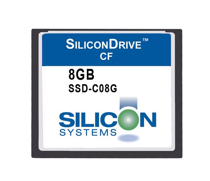 SSD-C08G-3584 SiliconSystems SiliconDrive 8GB ATA/IDE (PATA) CompactFlash (CF) Type I Internal Solid State Drive (SSD)